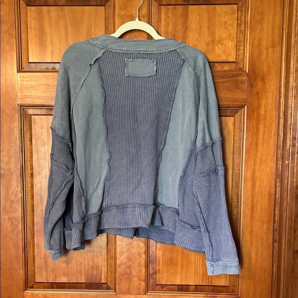 POL Distressed Blue Sweatshirt - Picture 3 of 3